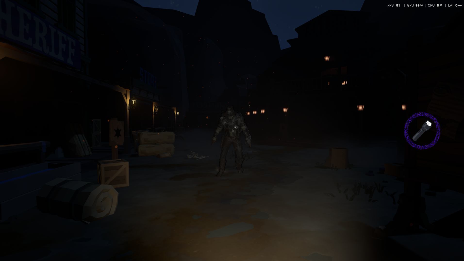 Monstrum, UV flashlight in the dark